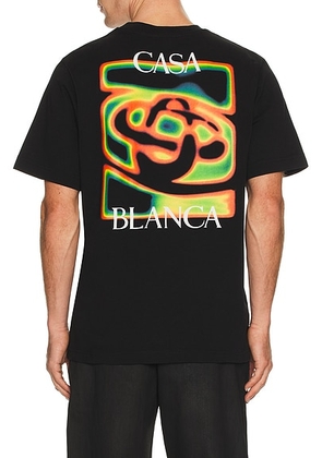 Casablanca Heat Map Classic T-Shirt in Black - Black. Size L (also in S, XL/1X, XXL/2X).