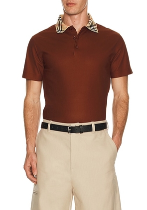 Burberry Evan Polo in Ginger Brown - Brick. Size M (also in S, XL/1X, XXL/2X).