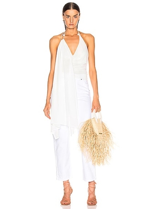 JACQUEMUS Spezzia Top in White - White. Size 36 (also in ).