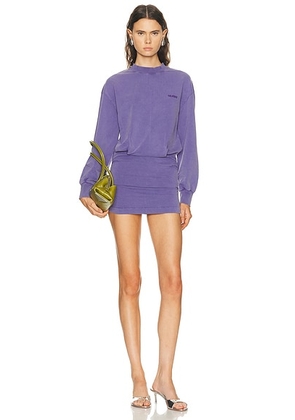 THE ATTICO Sweatshirt Mini Dress in Purple - Purple. Size 36 (also in 38, 40).