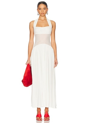 Helsa The Leora Dress in Sugar - White. Size L (also in ).