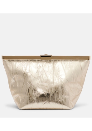 Jimmy Choo Ganache metallic leather clutch