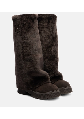 Bogner Turin shearling and suede boots