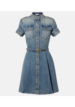 McQueen Belted denim shirt dress
