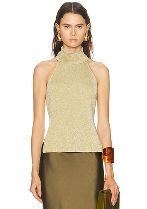 Cult Gaia Wake Top in Gold - Metallic Gold. Size L (also in M, S, XS).