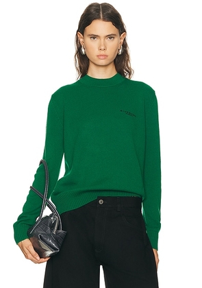 Givenchy Small Crew Neck Sweater in Emerald Green - Green. Size L (also in M, S).