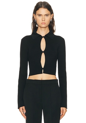 Jil Sander Polo Cardigan in Black - Black. Size 34 (also in ).