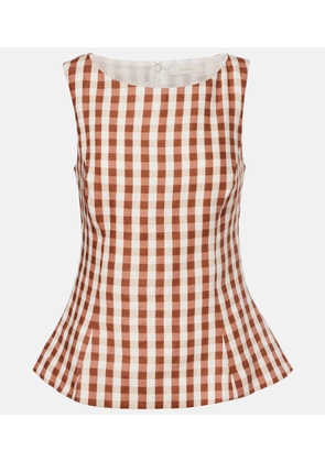 Faithfull Ana gingham linen top