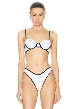 LPA Alessa Top in White & Black - White. Size M (also in ).