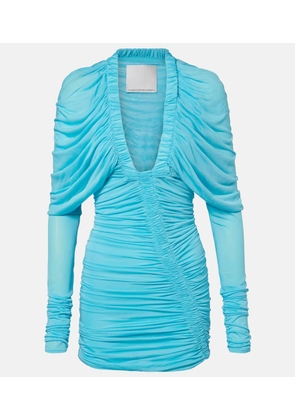 Christopher Esber Orion ruched sheer minidress