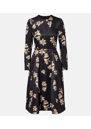 Emilia Wickstead Uccellina floral duchess satin midi dress
