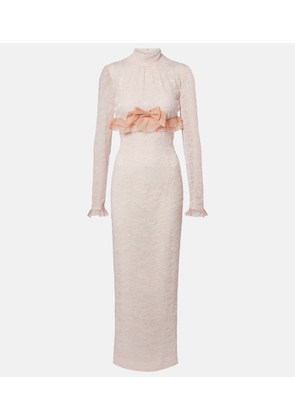 Alessandra Rich Bow-detail lace gown