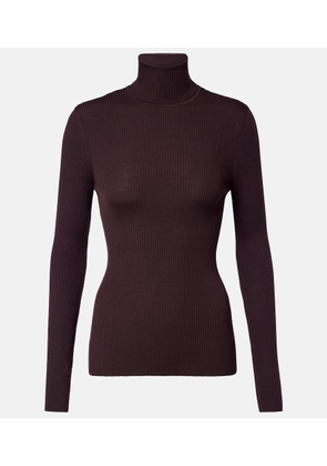 Wolford Ribbed-knit virgin wool turtleneck top