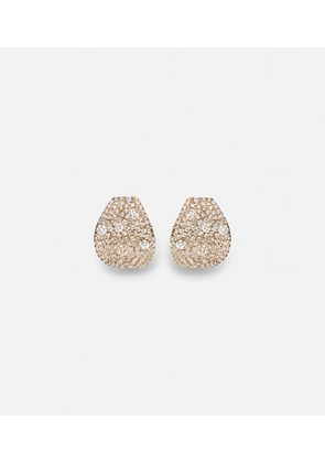 Stone and Strand Keepsake 14kt gold huggie earrings with diamonds