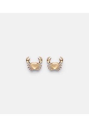 Stone and Strand Pinch Me 14kt gold earrings