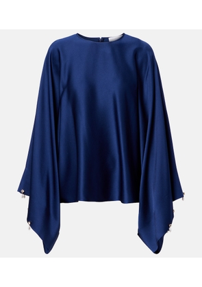 Stella McCartney Faux pearl-embellished satin top