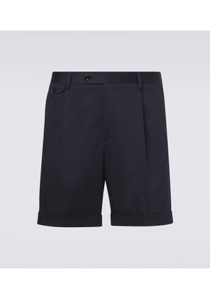 Lardini Pleated cotton-blend Bermuda shorts