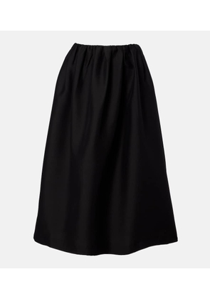 Toteme Gathered wool and silk midi skirt