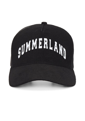 Nahmias Summerland Corduroy Trucker Hat in Black - Black. Size all.