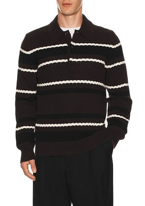 NN07 Alfie Polo in Dusky Port - Brown. Size L (also in M, S, XL/1X, XXL/2X).