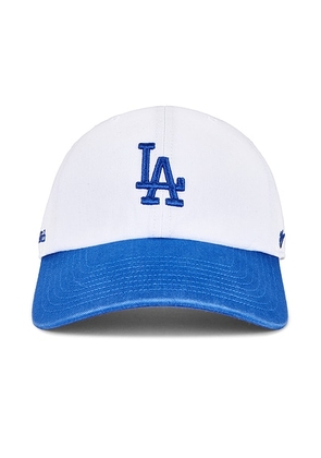 Sporty & Rich X LA Dodgers Hat in White & Paris Blue - White. Size all.