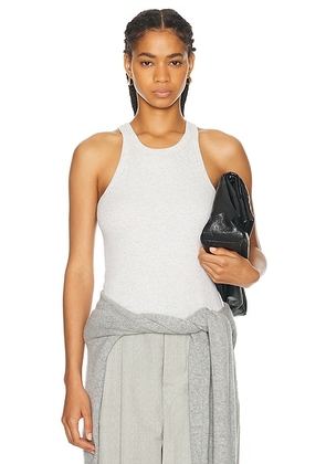 Toteme Curved Rib Tank Top in Pale Grey Melange - Grey. Size S (also in ).