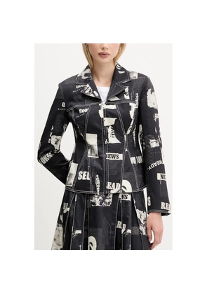 Desigual Black Cotton Jackets & Coat - L