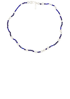 SOPHIE BUHAI Nile Necklace in Lapis  Czech Glass  Freshwater Pearls  & Sterling Silver - Blue. Size all.