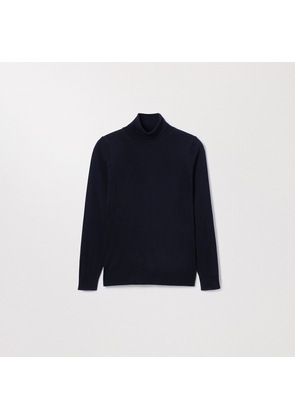 The Merino Turtleneck Dark Navy