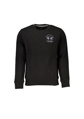 Elegant Crew Neck Fleece Sweatshirt - L