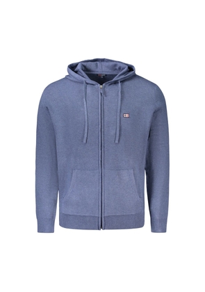 Blue Polyamide Men Cardigan - XXL