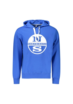 Blue Cotton Men Sweater - S