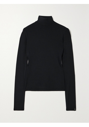 RAG & BONE - Luca Stretch-modal Turtleneck Top - Black - x small,small,medium,large,x large