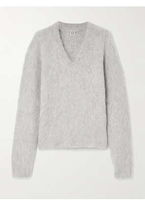 TOTEME - Brushed Alpaca-blend Sweater - Gray - xx small,x small,small,medium,large,x large