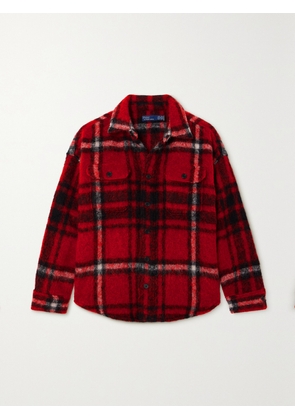 Polo Ralph Lauren - Checked Felt Shirt - Red - xx small,x small,small,medium,large,x large