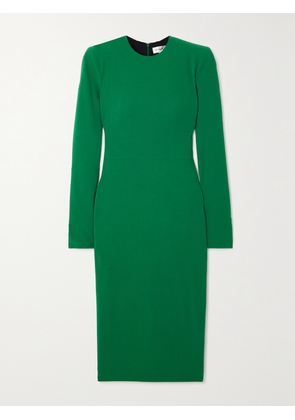 Victoria Beckham - Wool-blend Crepe Midi Dress - Green - UK 4,UK 6,UK 8,UK 10,UK 12,UK 14,UK 16