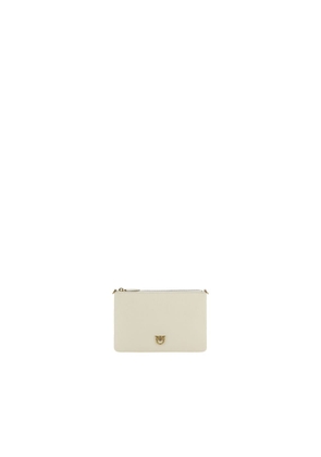 PINKO Cream Calf Leather Bos Taurus Shoulder Bag