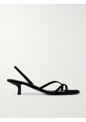 ST. AGNI - Pina Suede Slingback Sandals - Black - IT35,IT36,IT37,IT38,IT39,IT40,IT41,IT42
