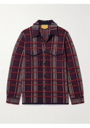 Guest In Residence - Checked Cashmere Shirt - Purple - x small,small,medium,large,x large