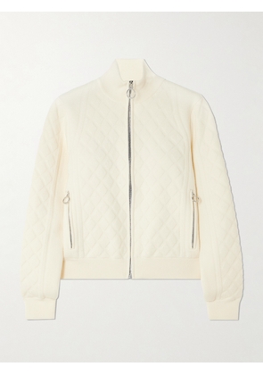 Fusalp - Nuria Quilted Wool-blend Turtleneck Cardigan - Off-white - x small,small,medium,large,x large