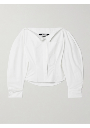 Jacquemus - Cutout Cotton-poplin Shirt - White - FR 34,FR 36,FR 38,FR 40