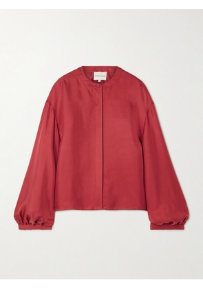 Loulou de Saison - Lea Silk Blouse - Red - x small,small,medium,large,x large