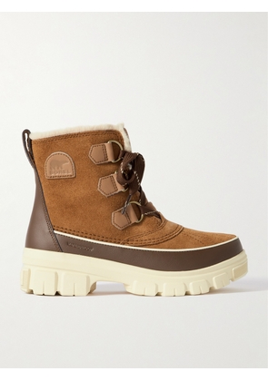 Sorel - Torino V Faux Shearling-lined Leather-trimmed Suede Boots - Brown - US6,US6.5,US7,US7.5,US8,US8.5,US9,US9.5,US10,US10.5,US11
