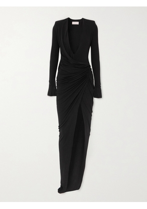 ALEXANDRE VAUTHIER - Ruched Stretch-jersey Maxi Dress - Black - FR 34,FR 36,FR 38,FR 40,FR 42,FR 44