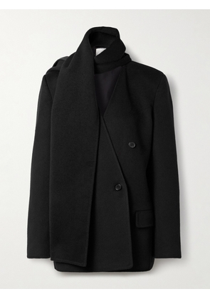 The Row - Calitra Scarf-detailed Double-breasted Cashmere Blazer - Black - US0,US2,US4,US6,US8