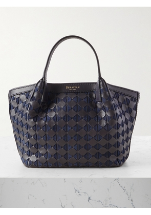 Serapian - Woven Leather And Suede Shoulder Bag - Blue - One size