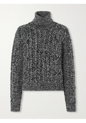 Moncler Grenoble - Cable-knit Wool-blend Turtleneck Sweater - Gray - x small,small,medium,large,x large