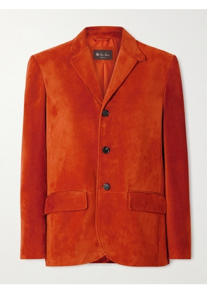 Loro Piana - Norick Paneled Suede Blazer - Orange - IT40,IT42,IT44,IT46