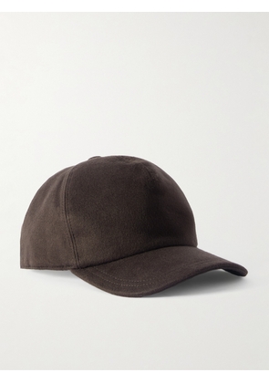 Gabriela Hearst - Zed Brushed Silk And Cashmere-blend Baseball Cap - Brown - One size
