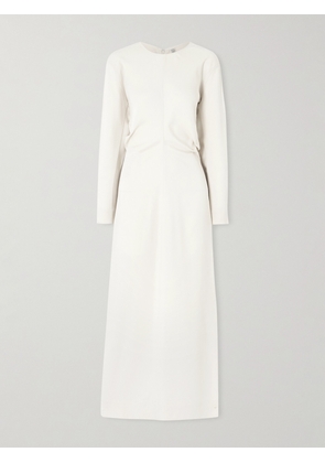 TOTEME - Garderob Gathered Crepe Maxi Dress - White - DK32,DK34,DK36,DK38,DK40,DK42